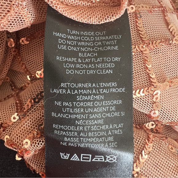 Anthropologie Pilcro Blush Sequin Turtleneck Blouse - Picture 6 of 7